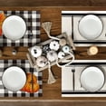 thumbnail image 5 of Smile Maple Leaves Hello Pumpkin Buffalo Plaid Fall Placemats 4 Set 12 x 18 Inch, 5 of 6
