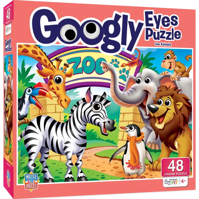 MasterPieces Fun Zoo Animals Googly Eyes Kids Jigsaw Puzzle - 48