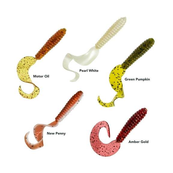Charlie's Worms 4" Grub Artificial Fishing Bait for Freshwater Saltwater and Bass Fishing Scented Soft Bait Lures 12pk