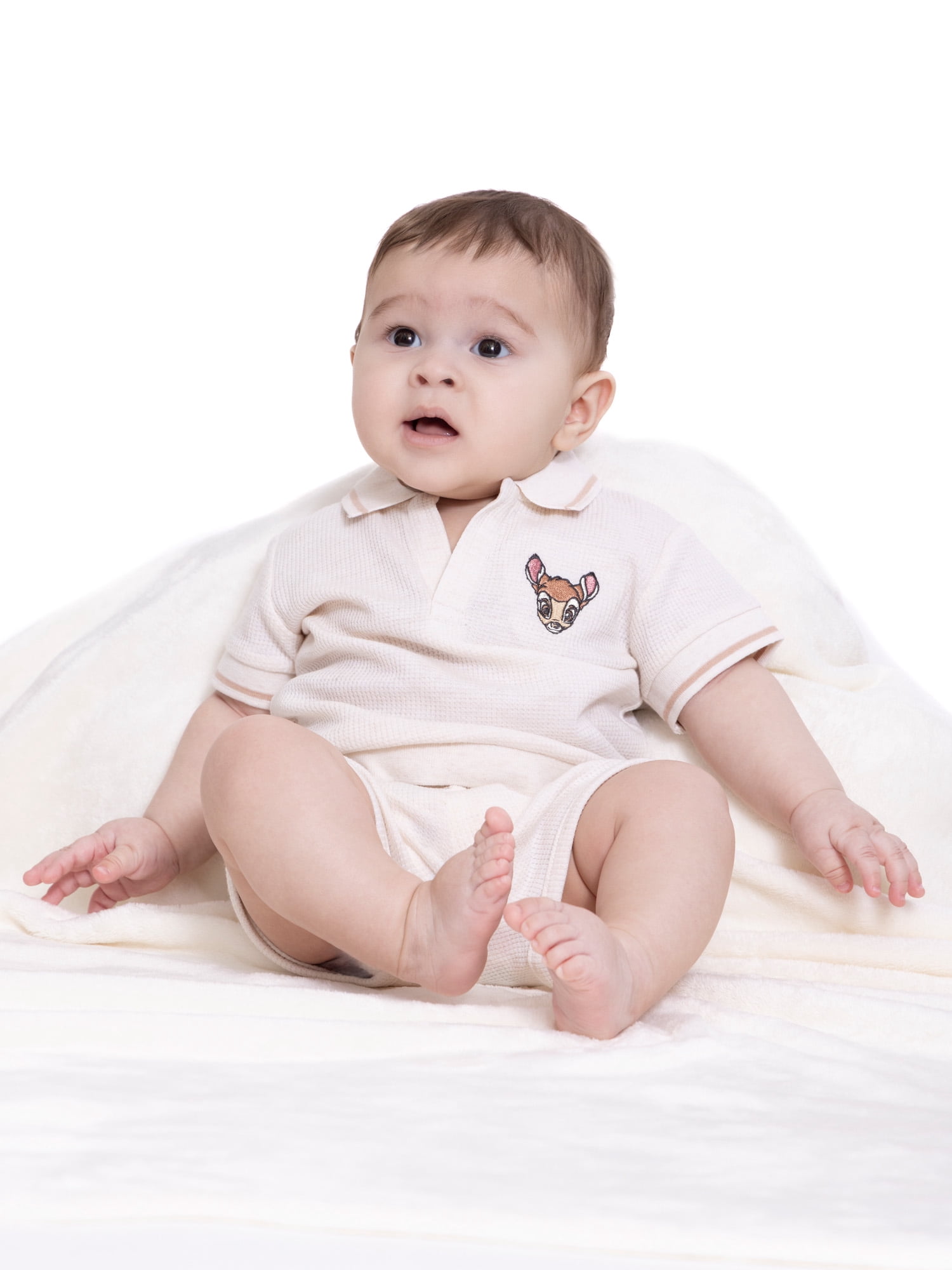Bambi Baby Polo Shirt and Shorts Set, 2-Piece, Sizes 0M-18M