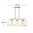 thumbnail image 3 of 3 Light Linear Chandelier in Transitional-Mid-Century Modern-Scandinavian Style 36 inches Wide By 12.75 inches High-Black Finish Bailey Street Home, 3 of 5