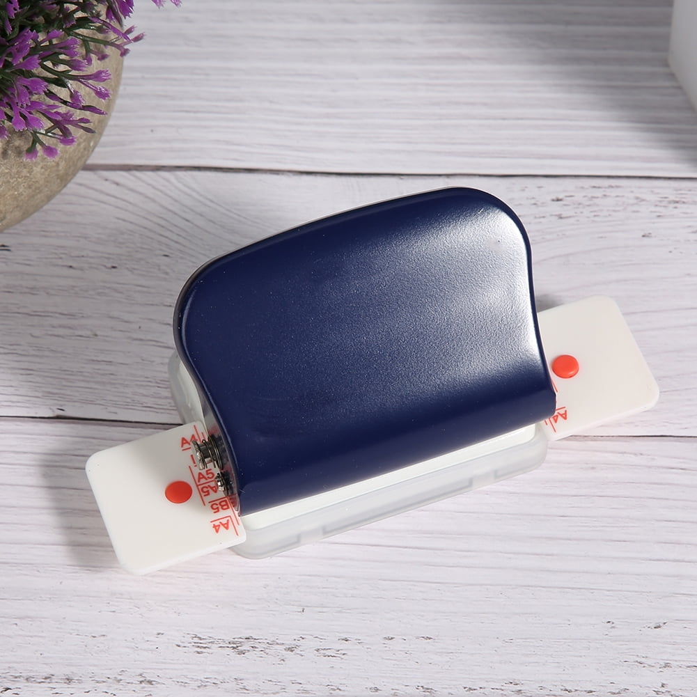 NFTIGB Multi Function Manual 26 Hole Paper Puncher Tool for A4 B5 A5 Binders, Dark Blue Colored Office Supplies for Students and Professionals (10 inches / 25.4 cm)