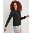 thumbnail image 2 of Hanes Originals Women's Tri-Blend Long-Sleeve T-Shirt Black L, 2 of 4