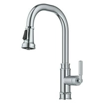 KRAUS Allyn Transitional Industrial Pull-Down Single Handle Kitchen Faucet in Chrome