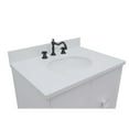 thumbnail image 4 of Bellaterra Home 31" Single wall mount vanity in White finish top with White quartz and oval sink, 4 of 8
