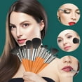 thumbnail image 3 of DUAIU Makeup Brushes 12Pcs Professional Makeup Brush Set Foundation Blending Face Powder Blush Concealers Eye Shadows Make up Brushes Kit with Bag, 3 of 8