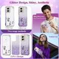thumbnail image 3 of for Motorola Moto G Stylus 5G 2024 Case Clear Glitter Shiny Motorola Moto G Stylus 5G 2024 Phone Case Silicone Soft Floral Shockproof Cover Pink Slim for Women (Purple), 3 of 14