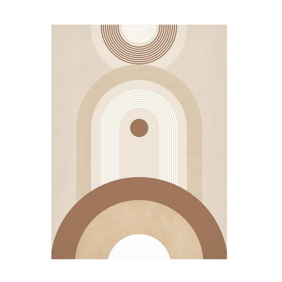 Trademark Fine Art Elena Ristova Beige Mid Century Poster No.2 Canvas Wall Art