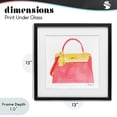 thumbnail image 4 of Stupell Industries Glam Elegant Coral Handbag Black Framed Print Under Glass, 13 x 13, by Hillary Holt, 4 of 8