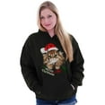 thumbnail image 4 of Cute Santa Cat Meowy Christmas Pun Hoodie Sweatshirt Women Men Brisco Brands S, 4 of 6