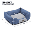 MoNiBloom Lounger Dog Bed, Rectangle Pet Bed Small Medium (20" Length