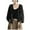 Black, variant on Women's Lace Embroidery Cardigan Boho Cropped Batwing Sleeve Open Front Oversized Bolero Shrugs (Beige, One Size)