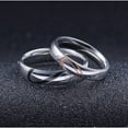 thumbnail image 5 of OUSITAI His or Her Real Love Promise Ring，Stainless Steel Ring Real Love Heart Valentine Couples Wedding Band, 5 of 6