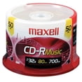 thumbnail image 1 of CD-R Maxell Media 32x para música, 700 MB, paquete de 50, 1 of 1