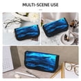 thumbnail image 5 of Bingfone Ice Blue Fire Wolf Print Pencil Case Large Capacity Pencil Pouch Pen Bag Office Stationery Organizer Multifunctional Pencil Bag for Women & Men, 5 of 6