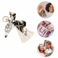 thumbnail image 3 of Unique Bargains 1 Pc Handbag Charms Keychain Bow Scarf Tassels Bag Accessories White, 3 of 5