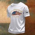 thumbnail image 5 of Zimjoy Men's 4th of July Patriotic T-Shirt 1776-2026 American Flag Print Short Sleeve Crew Neck Tee with USA 2026 Sleeve for Independence Day 250th Anniversary White XL, 5 of 5