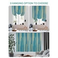 thumbnail image 4 of Blue Yellow Tie Up Curtains for Windows 54 Inch Length Balloon Curtains Kitchen Adjustable Balloon Window Shade Vintage Farmhouse Abstract Wooden Grain Tie Up Valance Bathroom Curtain Window 42"x54", 4 of 6
