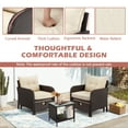 thumbnail image 6 of AVAWING 5 Piece Patio Furniture Set, Outdoor Rattan Conversation Sofa Set, Wicker Couch Set, Khaki, 6 of 7