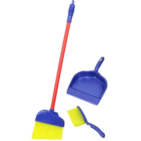 Click N’ Play Pretend Play Kids Broom, Dustpan, and Brush Household Cleaning Toy Play (Best Pretend Play Toys For 3 Year Olds)