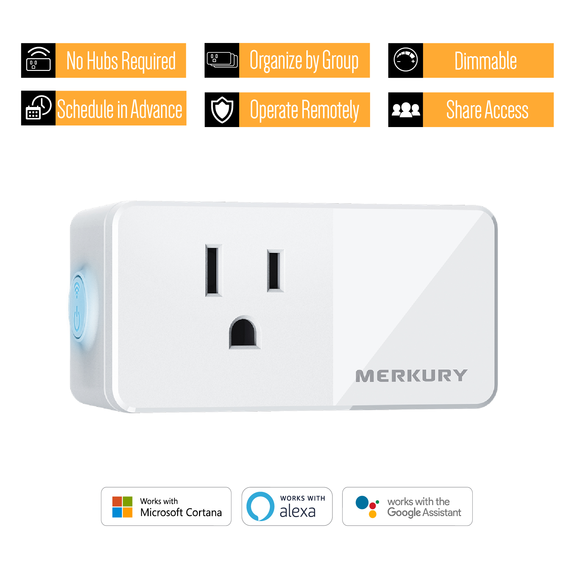Merkury Innovations Smart Plug, 1-Pack Outlets - image 4 of 5
