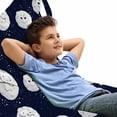 thumbnail image 1 of Night Sky Lounger Chair Bag, Smiling Moon Cartoon Characters Dots as Stars, High Capacity Storage with Handle Container, Lounger Size, Violet Blue Ceil Blue, by Ambesonne, 1 of 5