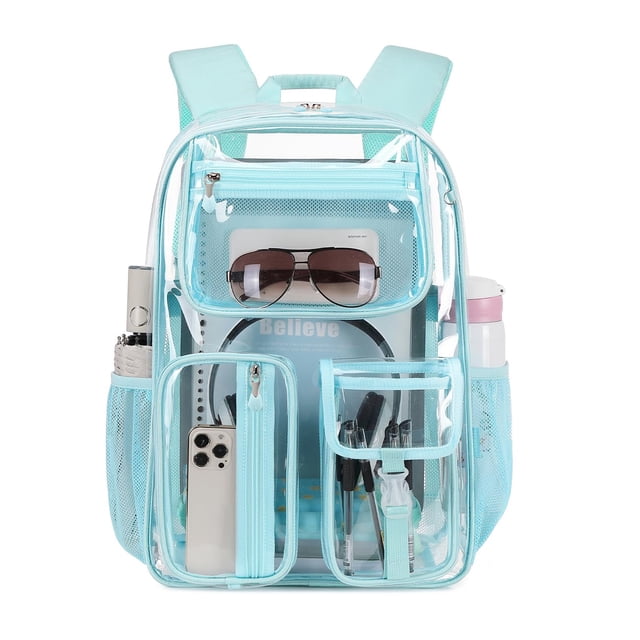 Mochila Cusangel Clear Light Blue para niñas 40x28x13cm TPU