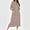 #0088-Brown, variant on Robes For Women Zipper Front Bathrobe Short Sleeve House Coat Long Nightgown With Pockets Soft Loungewear