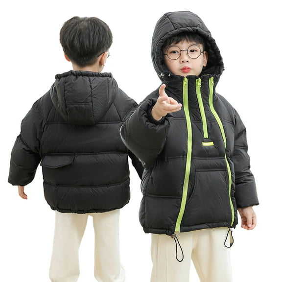Esaierr Kids Boys Girls Puffer Jacket Winter Down Coat for Toddler Hooded Jacket Baby Lightweight Puffer Jacket Warm Thick Outwear for 3-8Y