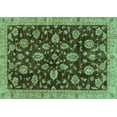 thumbnail image 1 of Ahgly Company Machine Washable Indoor Rectangle Oriental Turquoise Blue Traditional Area Rugs, 7' x 10', 1 of 4