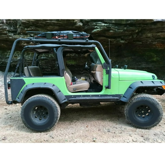 Black Roof Rack Removable Bars For Jeep Wrangler TJ Rubicon 97-06 #76713