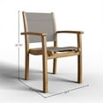 thumbnail image 2 of Perrin Stacking Teak Outdoor Dining Armchair in Taupe (Set of 4), 2 of 5