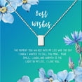thumbnail image 2 of Anavia Best Wishes Gift Card High Quality Stainless Steel Fashion Necklace for Her, Girlfriend Gift, Wife Gift, Gift for Fiancee-[Silver Cube, Bright Blue Gift Card], 2 of 3