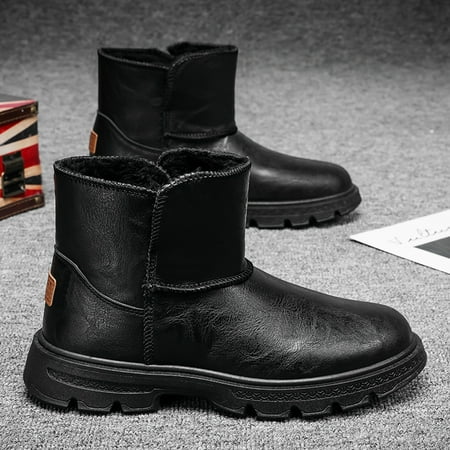 

Men‘s Winter Fleece Shoes Non-Slip Cold Resistant Warm Cotton Boots