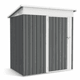 thumbnail image 4 of AECOJOY 5' x 3' Outdoor Metal Storage Shed with Lockable Door for Backyard in Dark Gray, 4 of 7