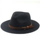 thumbnail image 5 of Sombrero de paja para mujer, para exteriores, playa, protección solar, sombrero de jazz, sombreros de paja para el sol para mujeres, hombres, sombrero de verano con cinturón de cuero, ala ancha,, 5 of 5