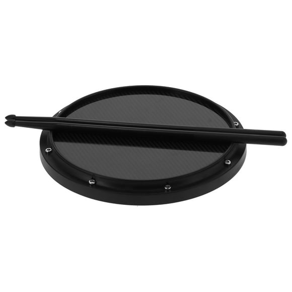Almohadilla de batería tonta de fibra de carbono, almohadilla de batería de 12 pulgadas, almohadilla de batería de percusión, baquetas, experiencia incomparable