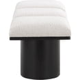 thumbnail image 6 of Meridian Furniture Pavilion Cream Boucle Fabric Bench, 6 of 7