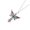 Blue, variant on Winged Crosses Pendant Necklace Versatile Neckchain Neck Adornment for Individualistic Fashion Lover