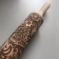 thumbnail image 4 of Black Friday TIMIFIS Kitchen Gadgets Christmas Embossing Rolling Pin,Wooden Christmas Printing Rolling Pin Carved Embossed Rolling Pin Cookie Dough Stick, 4 of 6