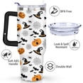 thumbnail image 3 of Halloween Tumbler 40oz with Straw - Spooky Ghost Pumpkin Skull Design BPA-Free Insulated Travel Mug, 3 of 9