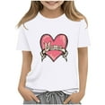 thumbnail image 2 of Frwgonr Toddler Girl T-Shirts Mama's Boy Tee Shirt Top Summer Short Sleeve Clothes for Mother's Day White, Size 2-14 Years, 2 of 6