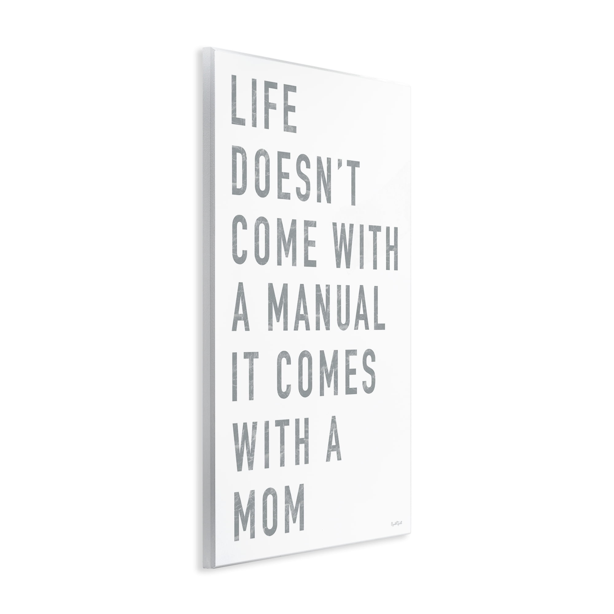 Stupell Industries Life Manual Is Mom Wall Plaque Art, design by Elizabeth Tyndall