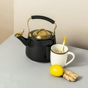 Thyme & Table Stainless Steel 1.8L Stovetop Tea Kettle - Black & Gold