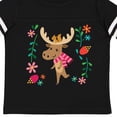thumbnail image 4 of Inktastic Woodland Moose Spring Flowers Girls Toddler T-Shirt, 4 of 5