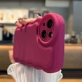 thumbnail image 3 of Case for iPhone 11,Solid Hot Pink Curly Wave Frame Bumpers Back Case,Slim Soft Silicone Shockproof Circle Camera for iPhone 11 Case 6.1 inches, 3 of 12