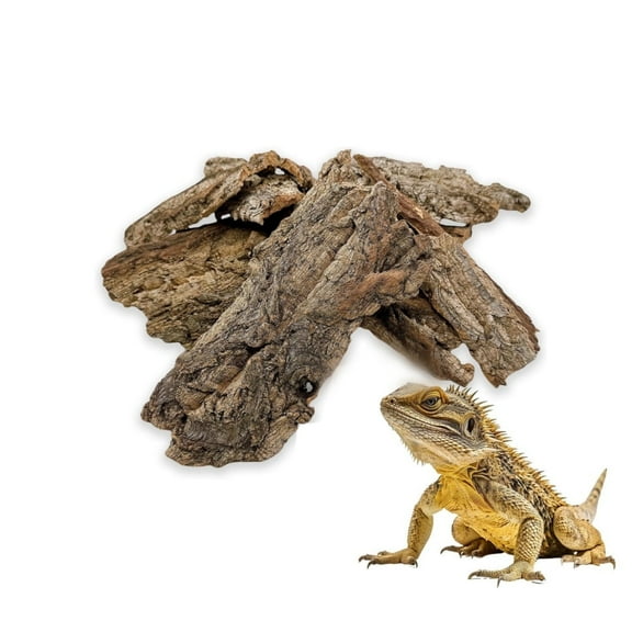 Terrarium Cork Bark Background Board,QZS Reptile Tree Backdrop Wall Decor,0.66lb Habitat Climbing Mat Decoration for Frog,Bearded Dragon,Gecko