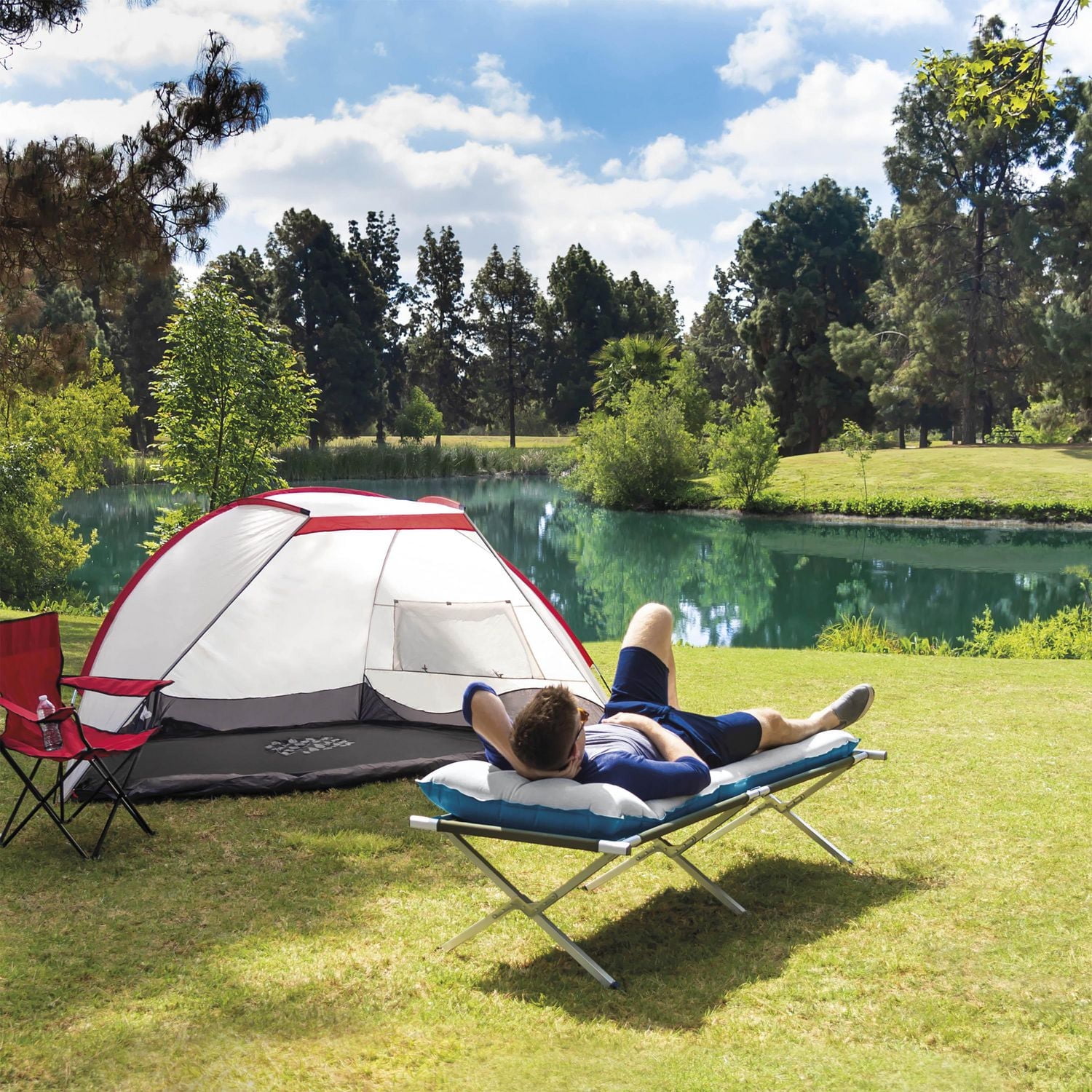 INTEX Camping Mat / Jr. Cot Camping Air Mattress, 26.5in x 72.5in