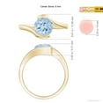 thumbnail image 5 of Angara Natural 1.6 Ct. Aquamarine Solitaire Ring in 14K Yellow Gold for Women (Ring Size: 8), 5 of 10