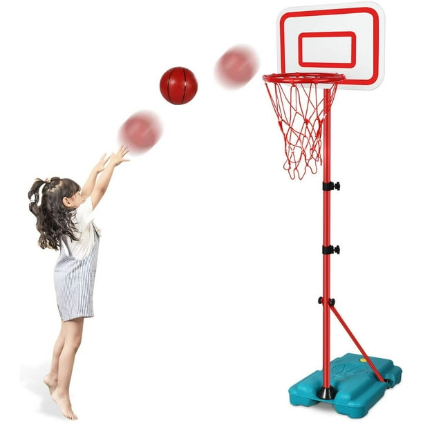 N/C Kids Basketball Hoop Stand Adjustable Height 2.9 ft 6.2 ft Indoor